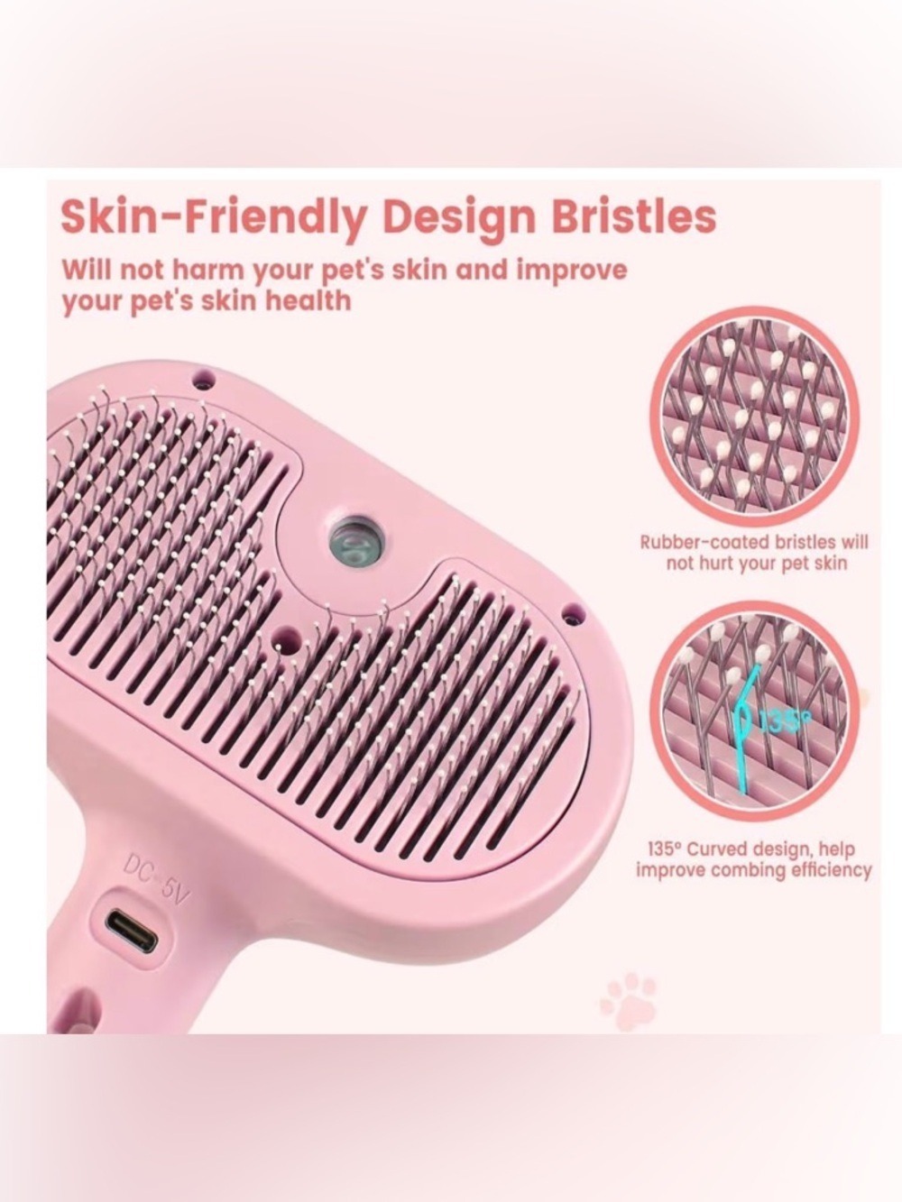 White Steam Brush Cat Dog